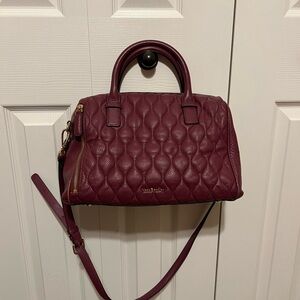 Vera Bradley Burgundy Quilted Satchel with Adjustable Strap